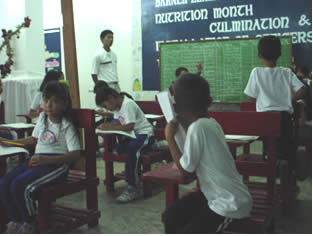 Students participating in math competition.